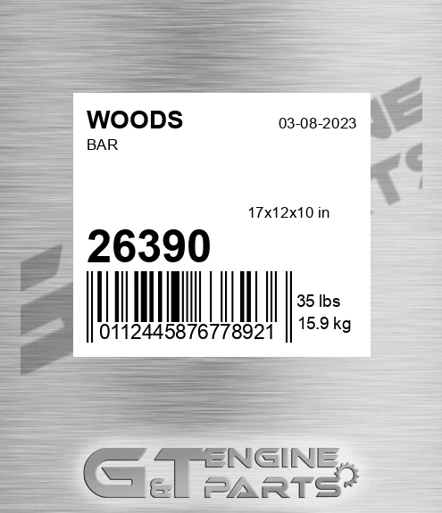26390 WOODS Bar