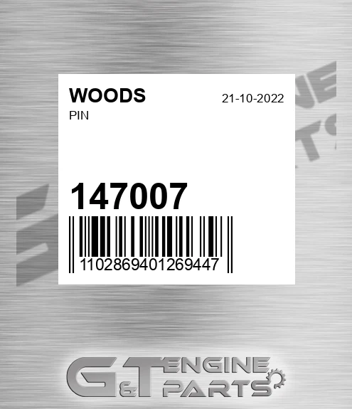 147007 WOODS Pin
