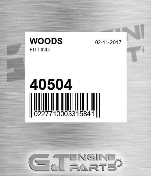 40504 WOODS Fitting