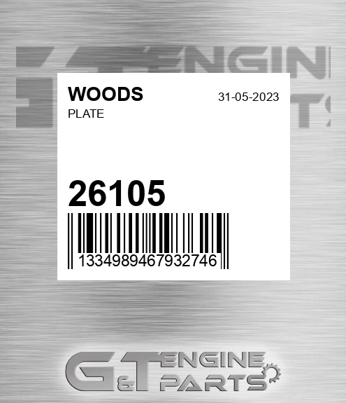 26105 Plate for WOODS