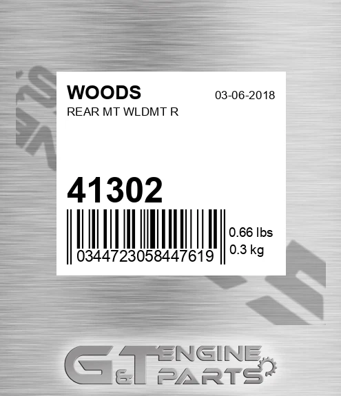 41302 Rear Mt Wldmt R