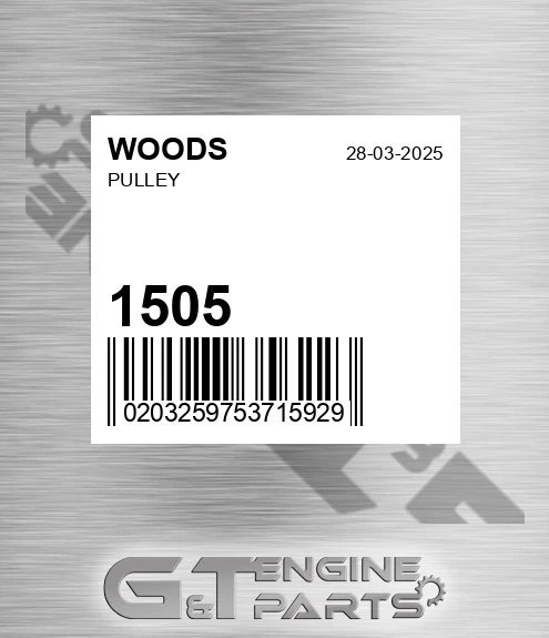 1505 Pulley for WOODS