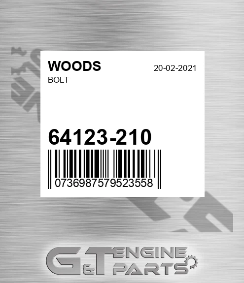 64123-210 Bolt