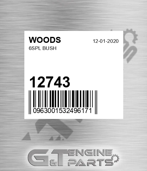 12743 WOODS 6spl Bush