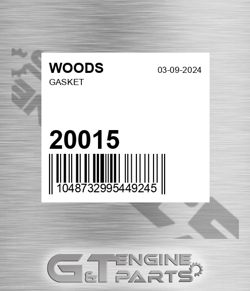 20015 Gasket for WOODS