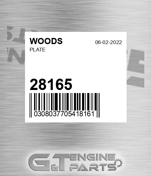 28165 Plate for WOODS