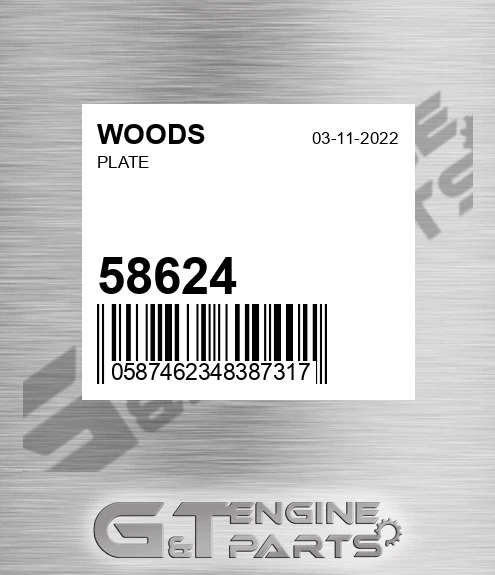 58624 Plate