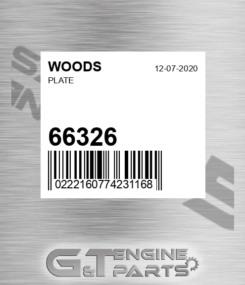 66326 Plate