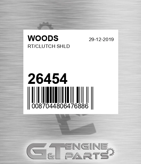 26454 Rt/clutch Shld for WOODS