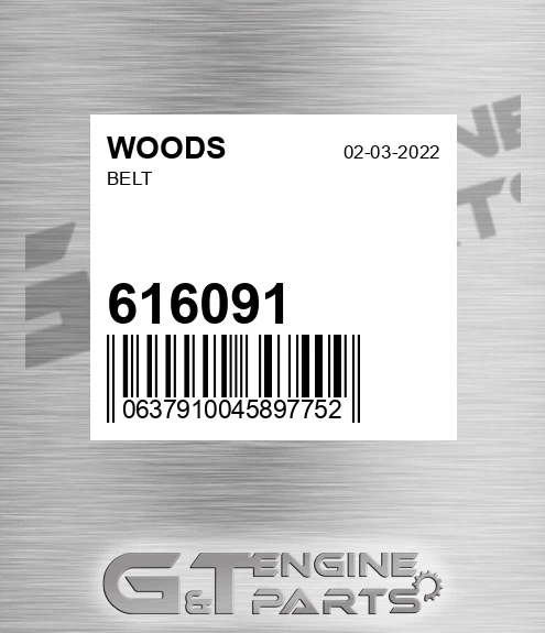 616091 WOODS Belt
