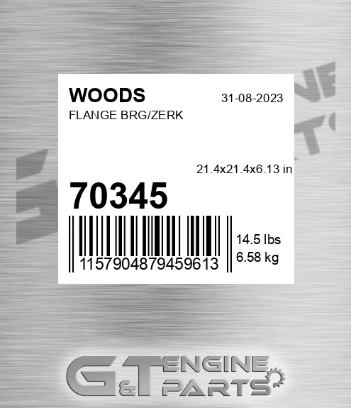 70345 Flange Brg/zerk