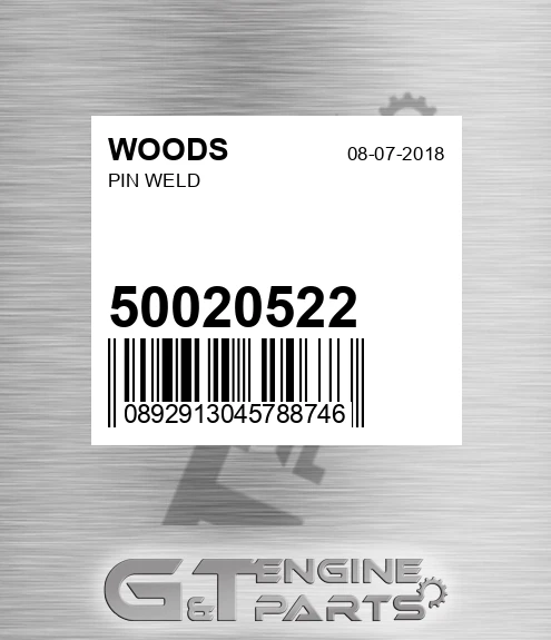 50020522 WOODS Pin Weld
