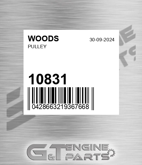 10831 Pulley for WOODS