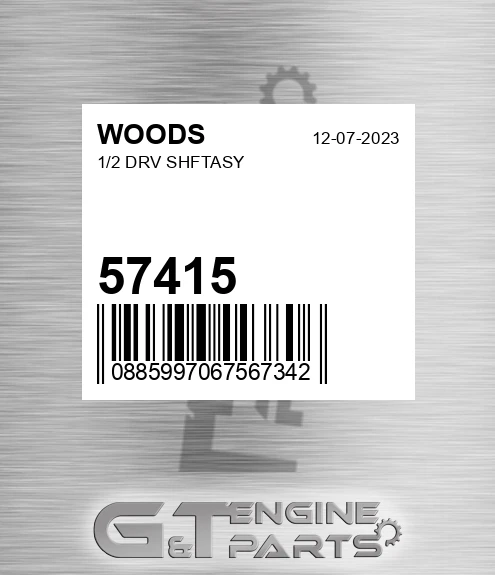 57415 1/2 Drv Shftasy