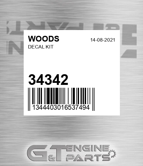 34342 WOODS Decal Kit