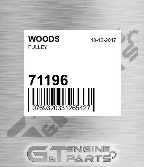 71196 WOODS Pulley