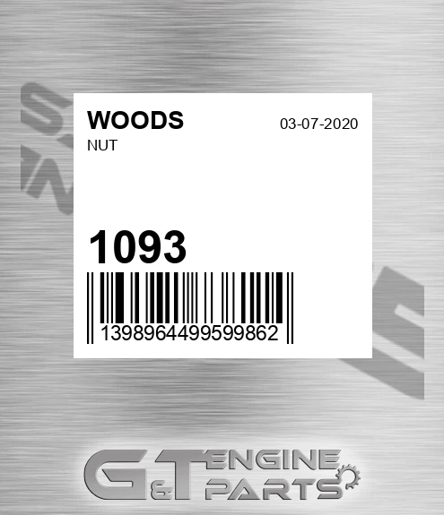1093 Nut for WOODS