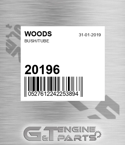 20196 WOODS Bush/tube