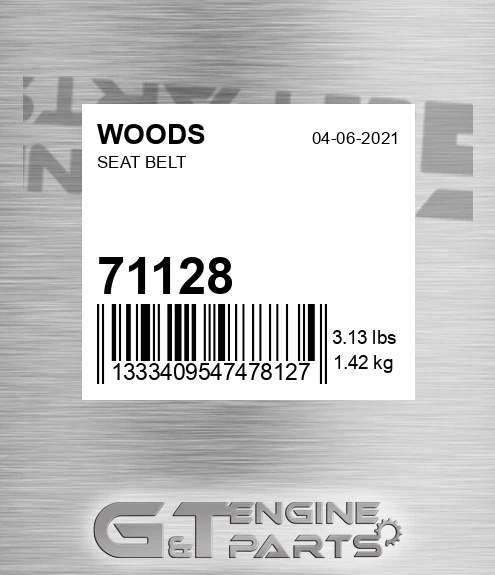 71128 WOODS Seat Belt