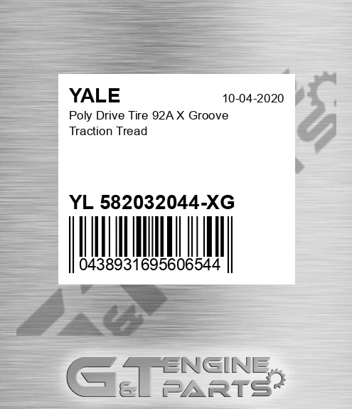 YL 582032044-XG Poly Drive Tire 92a X Groove Traction Tread
