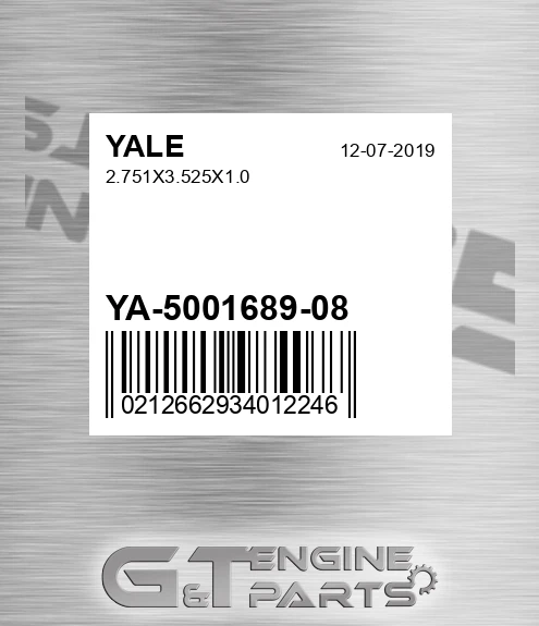 YA-5001689-08 2.751x3.525x1.0