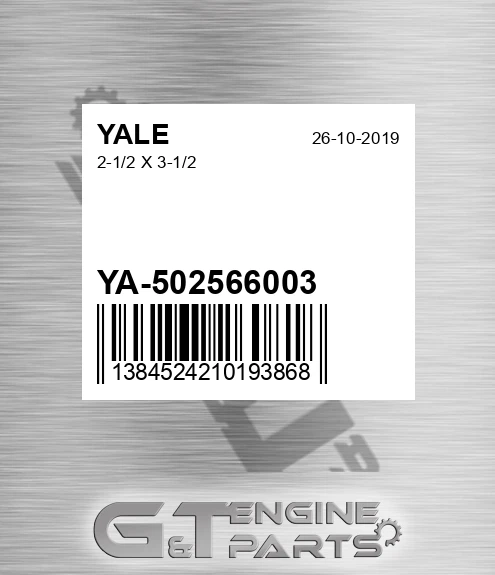 YA-502566003 2-1/2 X 3-1/2