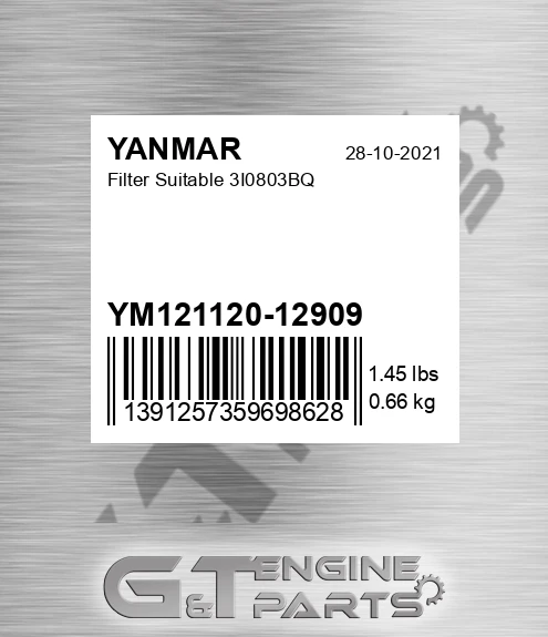 YM121120-12909 Filter Suitable 3i0803bq