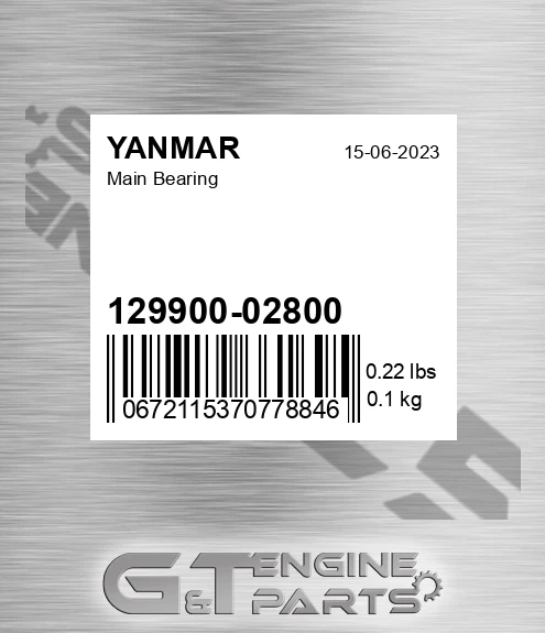 129900-02800 Main Bearing