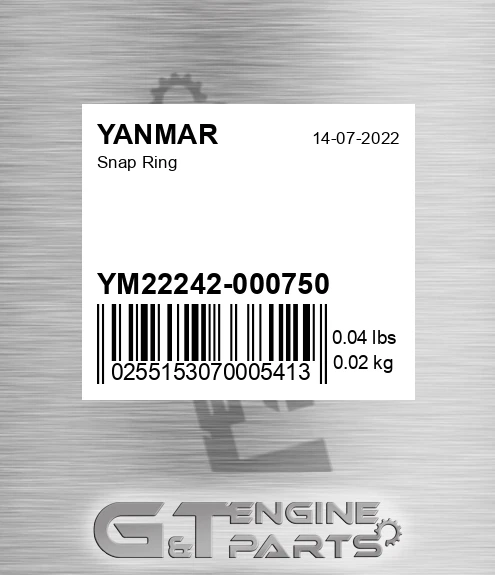 YM22242-000750 Snap Ring