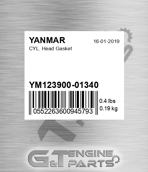 YM123900-01340 Cyl. Head Gasket