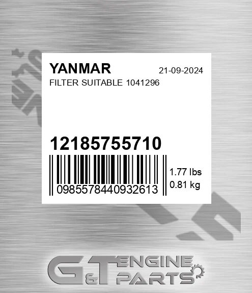 12185755710 Filter Suitable 1041296