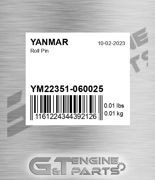 YM22351-060025 Roll Pin