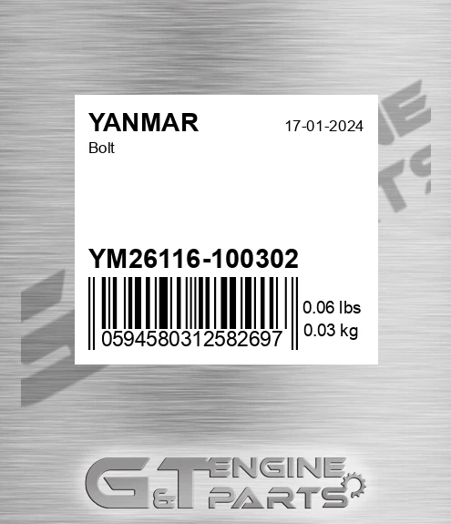 YM26116-100302 Bolt