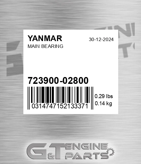 723900-02800 Main Bearing