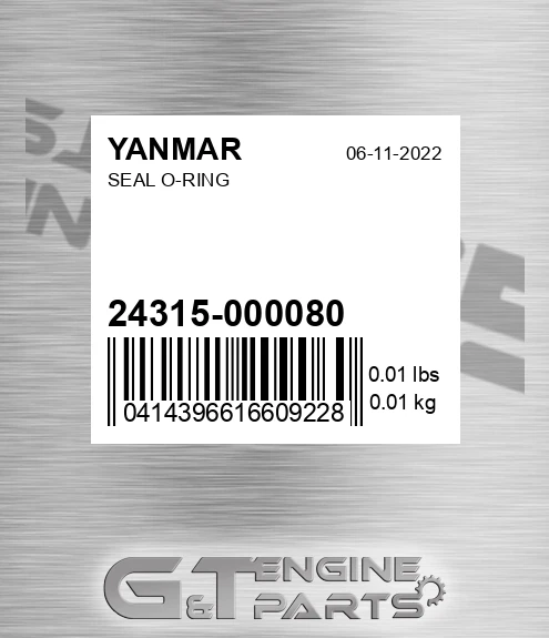 24315-000080 Seal O-ring