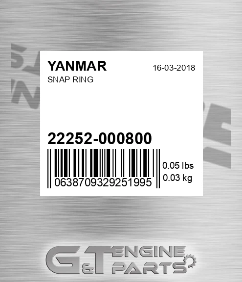 22252-000800 Snap Ring