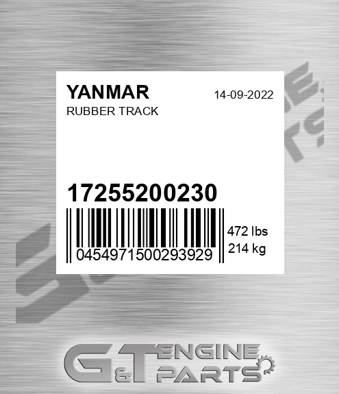 172552-00230 Rubber Track