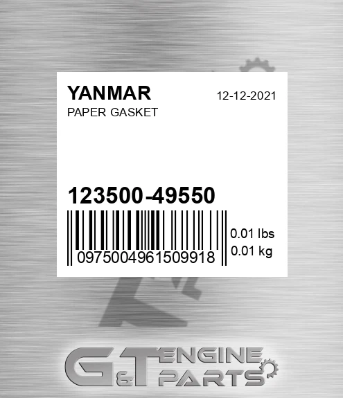 123500-49550 Paper Gasket