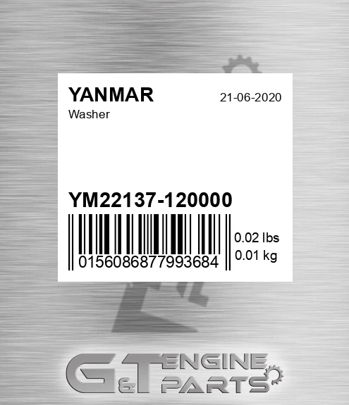 YM22137-120000 Washer