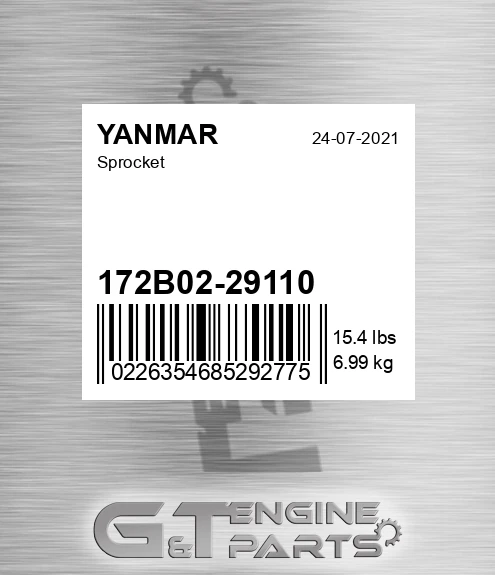 172B02-29110 Sprocket