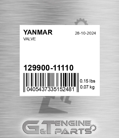 129900-11110 Valve