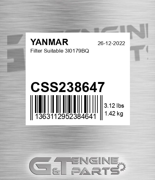 CSS238647 YANMAR Filter Suitable 3i0179bq