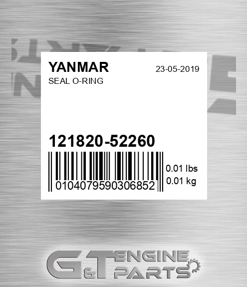 121820-52260 Seal O-ring