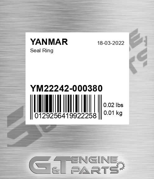 YM22242-000380 Seal Ring