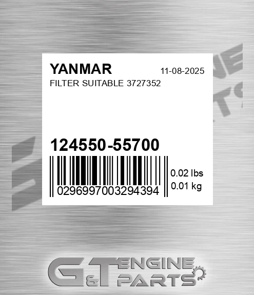 124550-55700 Filter Suitable 3727352