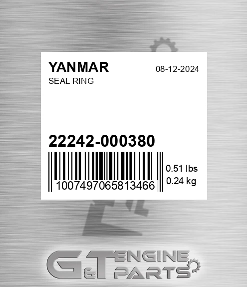 22242-000380 Seal Ring