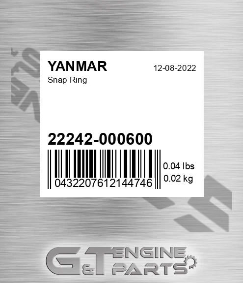 22242-000600 Snap Ring
