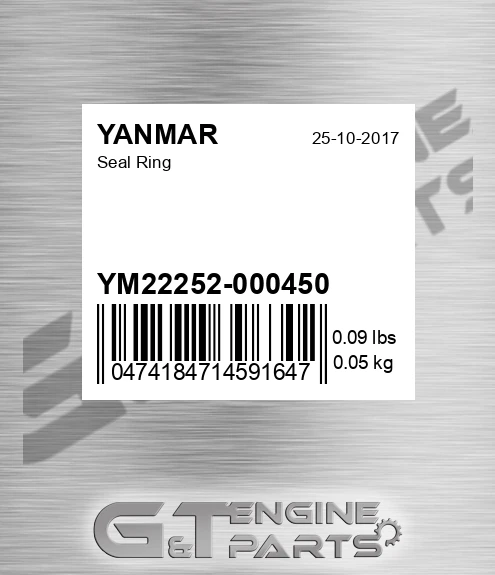 YM22252-000450 Seal Ring