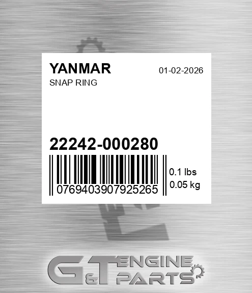 22242-000280 Snap Ring