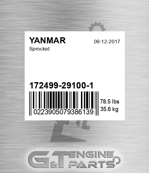 172499-29100-1 Sprocket
